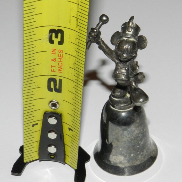 Vintage Mickey Mouse Silver plated Band Leader Bell - NE New England Collectors - Picture 5 of 5